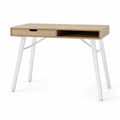 Schreibtisch mit Schublade Eiche Metallgestell 120x60x75cm