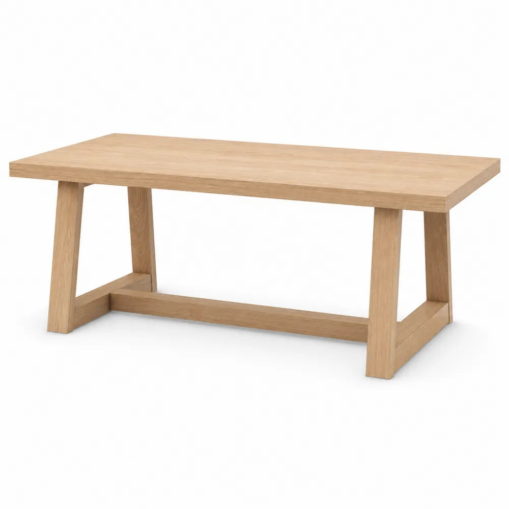 Rechteckiger Esstisch aus Eichenholz 200x90x75 cm