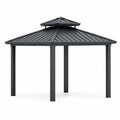 Aluminium Pavillon Dunkelgrau 300x300x280 cm