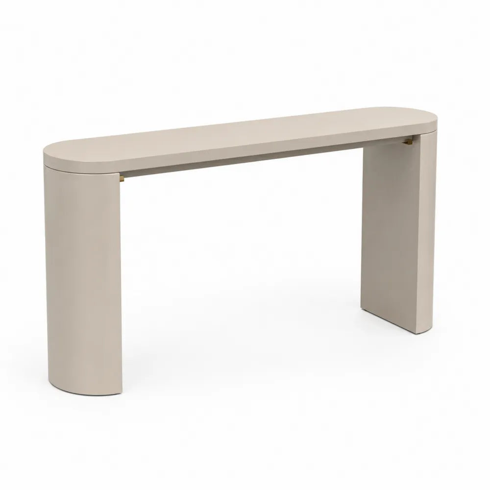 Konsolentisch Beige Rechteckig Lackiertes Holz 120x30x75 cm