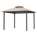 Gartenpavillon Aluminiumrahmen Polyestergewebe Beige 3x3m