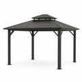 Gartenpavillon Aluminium Schwarz 400x300 cm